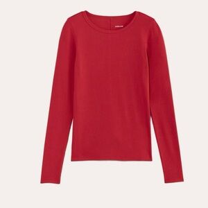 Everlane Classic Red Long Sleeve Tee